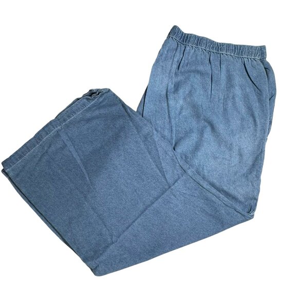 Womens Denim Pants By Woman Within Size 36W Classic Fit 100% Cotton Pull On - Picture 1 of 5